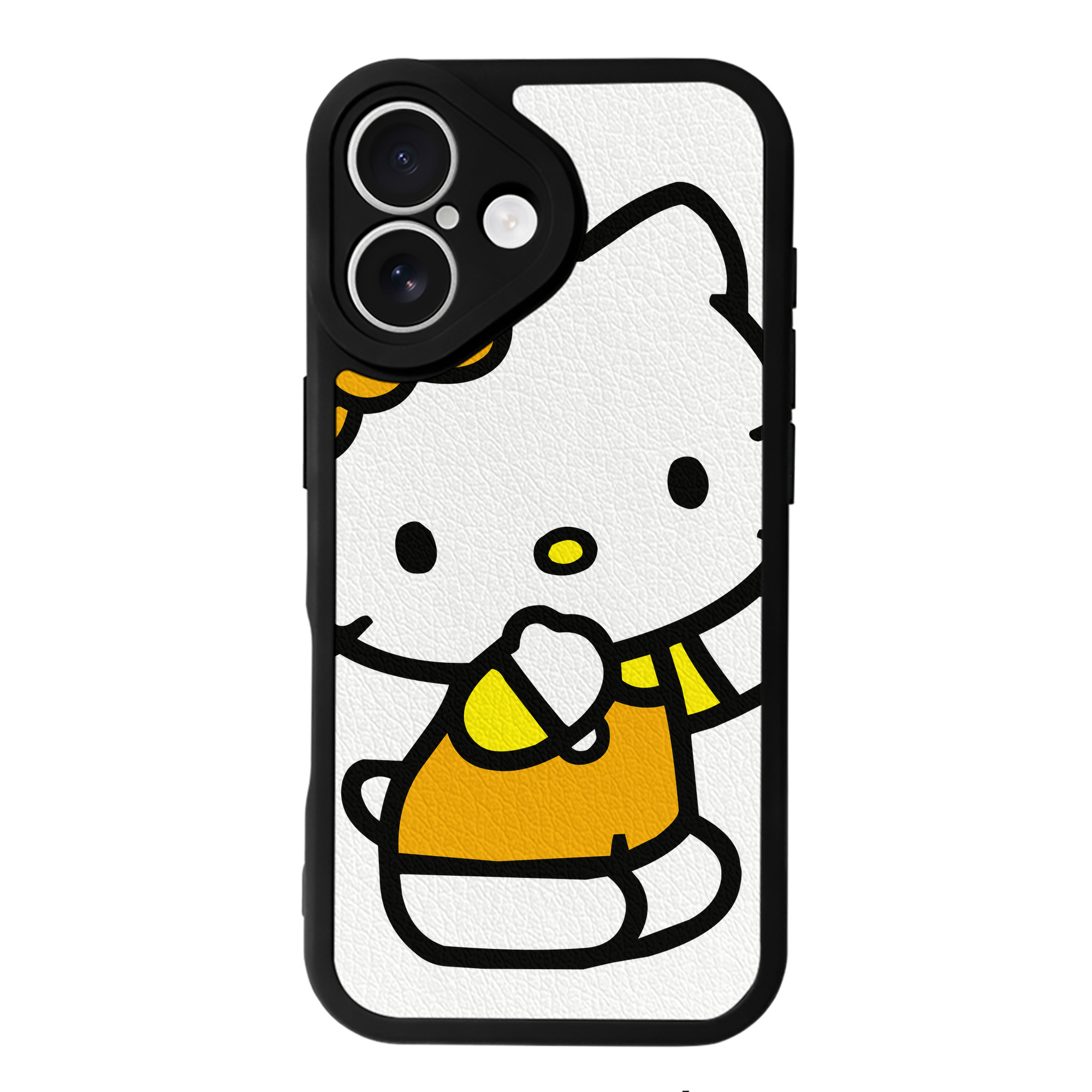 （画像用） Hello Kitty ハローキティ 【iPhone 16シリーズ対応】シリコンスマホケース（レザー調） 材質：シリコン
